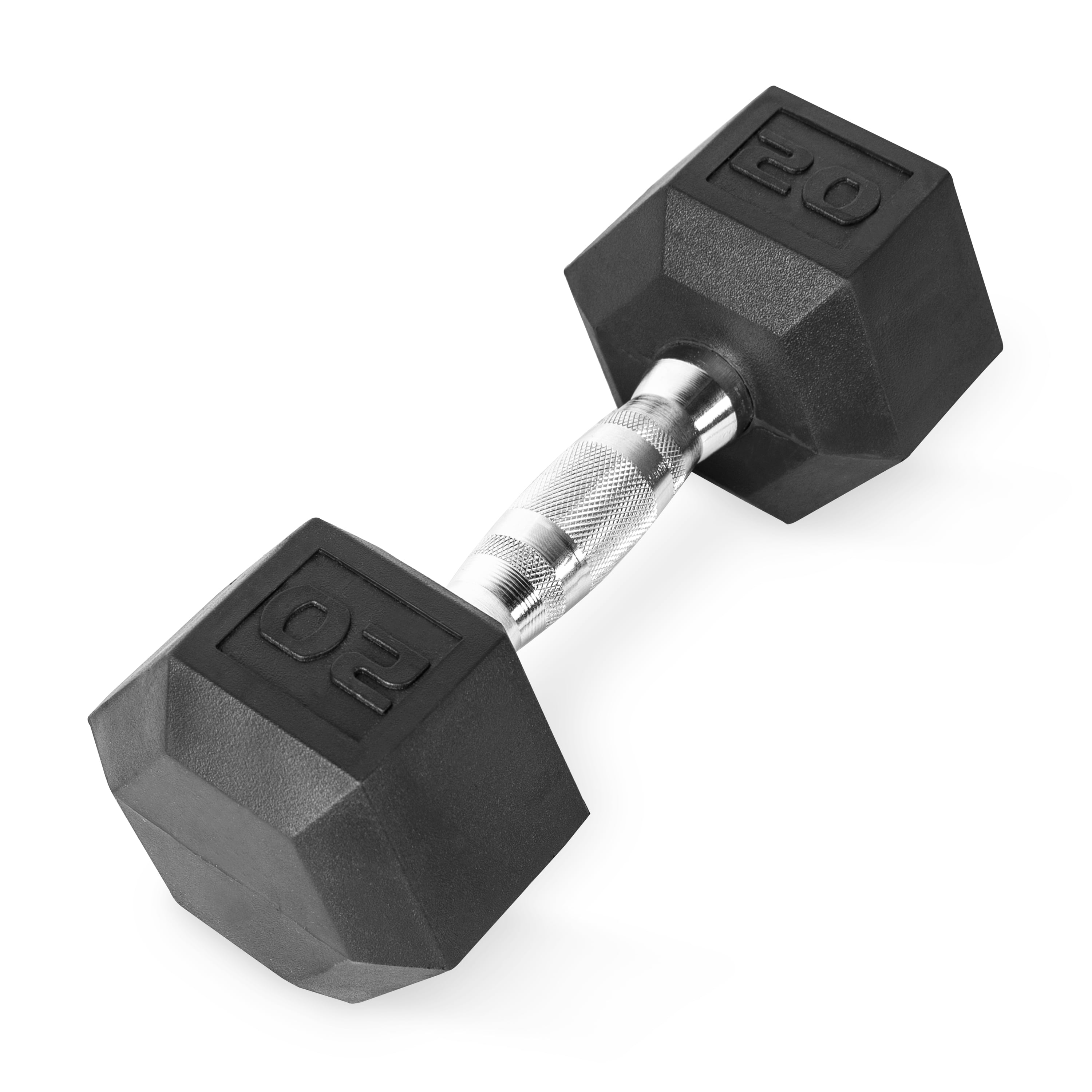 NEW CAP 20lb Dumbbell SINGLE Rubber Coated Hex Weight Dumbell 20 Pound 