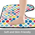 thumbnail image 4 of PhooArto Toilet Lid Cover and U-Shaped Toilet Floor Mat Set of 2 Pieces, Polka Dots Colorful Pattern Toilet Mat Set, Machine Washable Seat Covers Non-Slip Absorbent Rugs, 4 of 6