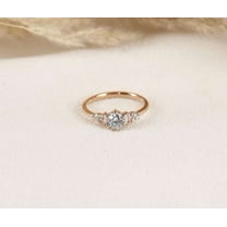 vylahjewellery Attractive 2 CT Round Cut Moissanite Diamond Ring 14K Yellow Gold Engagement Ring For Women