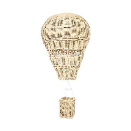 SharkTRUE Rattan Hot Balloon Kids Room Decor Beige Decor House Decorations Pendant for Home Rattan Woven Decor