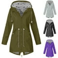 thumbnail image 3 of Veste Imperméable pour Femmes Manteau de Pluie à Capuche Manteau de Forêt, 3 of 5