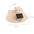 thumbnail image 3 of CaiYueKe Cute Animation Sun Visor Hat with Built In Solar Powered Fan, Wide Brim Sun Protection Hat, Adjustable Outdoor Hat for Adults, Beach Hiking Gardening Hat, UV Protection Cooling Hat, 3 of 7