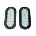 thumbnail image 2 of 20pcs 6" Oval White 10 LED Trailer Truck Reverse Backup Tail Lights Flush Mount, 2 of 6