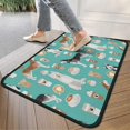 thumbnail image 4 of Husky and Coffee Door Rugs,Washable Non Slip Door Mats Indoor,Decorative Door Mats,Entry Mat Indoor for Entrance,Bedroom,Kitchen,Bathroom,30"x17", 4 of 6