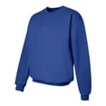 thumbnail image 3 of Hanes Unisex Ultimate Cotton Crewneck Sweatshirt, Soft Warm Fleece Pullover, Deep Royal, XL, 3 of 4