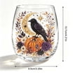 thumbnail image 3 of SLYNSHome Cute Ghost Pumpkin Lantern Print Stemless Wine Glass, Spooky Fall Themed Clear Tumbler, Decoration Drinking Glass For Halloween Cocktail Table Decoration & Gift, 3 of 7