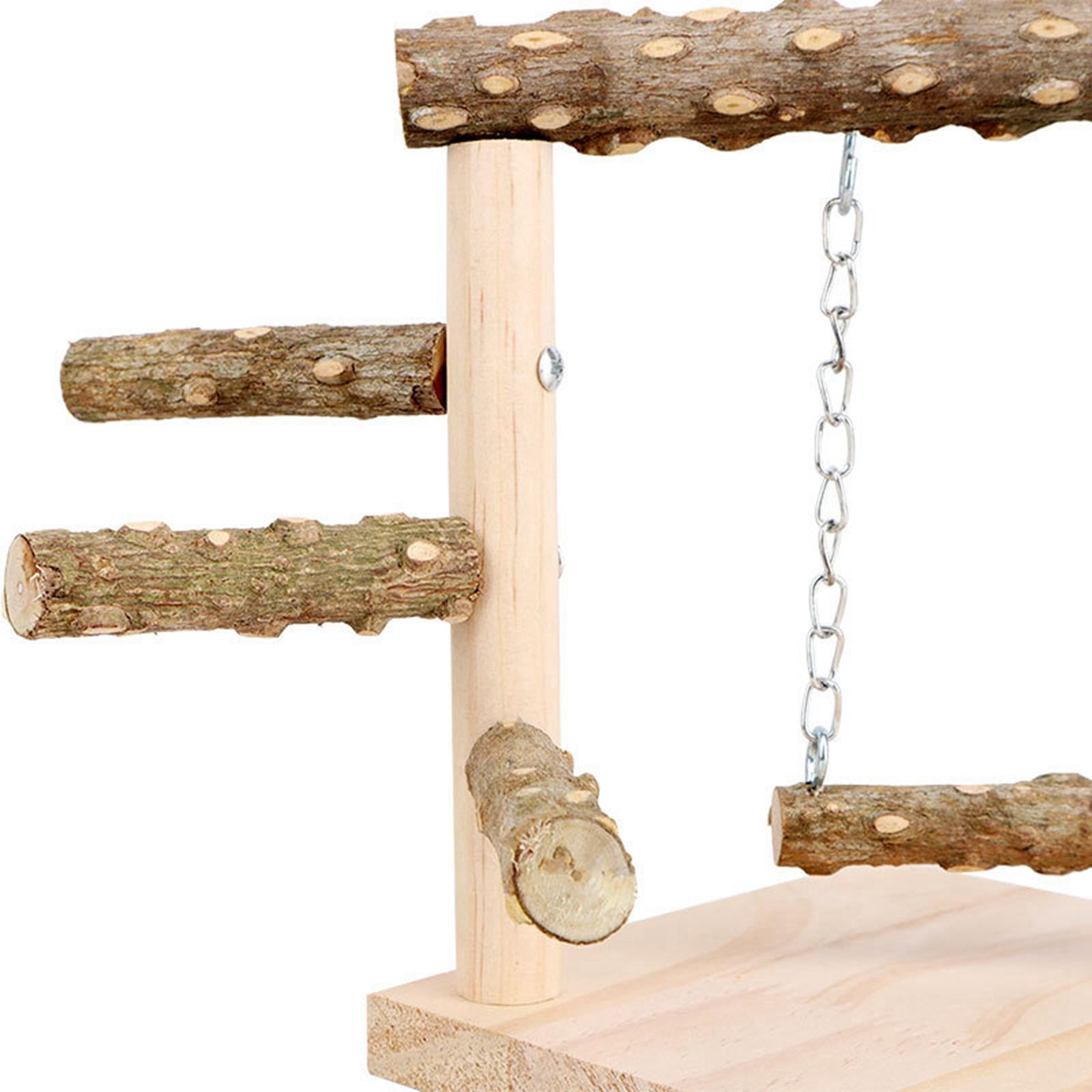 Bvdfgk Parrot Playsand Bird Playground Parakeet Boredom Breaker Wooden Picchas Bird Toy Branch Wood