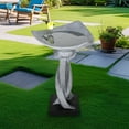 thumbnail image 2 of Hamiedun, Outdoors Concrete Tall Bird Bath, 14.50 x 14.50 x 22.80 In, 2 of 9