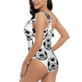 thumbnail image 4 of Honeii Happy Soccer for women's one-piece swimsuit featuring a chic one-shoulder design experience elegance and style in the water-Large, 4 of 6