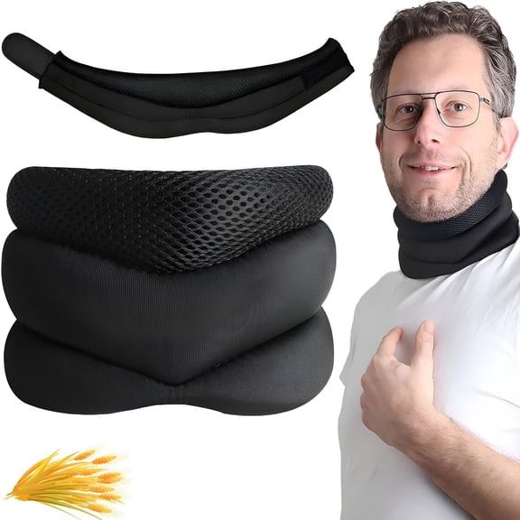 XIRQI Neck Support for Snoring,Neck Brace for Sleeping,Adjustable Soft Foam Neck Brace Cervical Collar