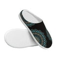 thumbnail image 3 of Rateoe Mandala Print Women's Men's Cotton Knit Slippers Lightweight Memory Foam Indoor House Shoes with Anti-Skid Sole-40/41, 3 of 7