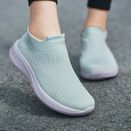 

YTJX Women Outdoor Mesh Slip-On Sports Shoes Runing Breathable Shoes Sneakers