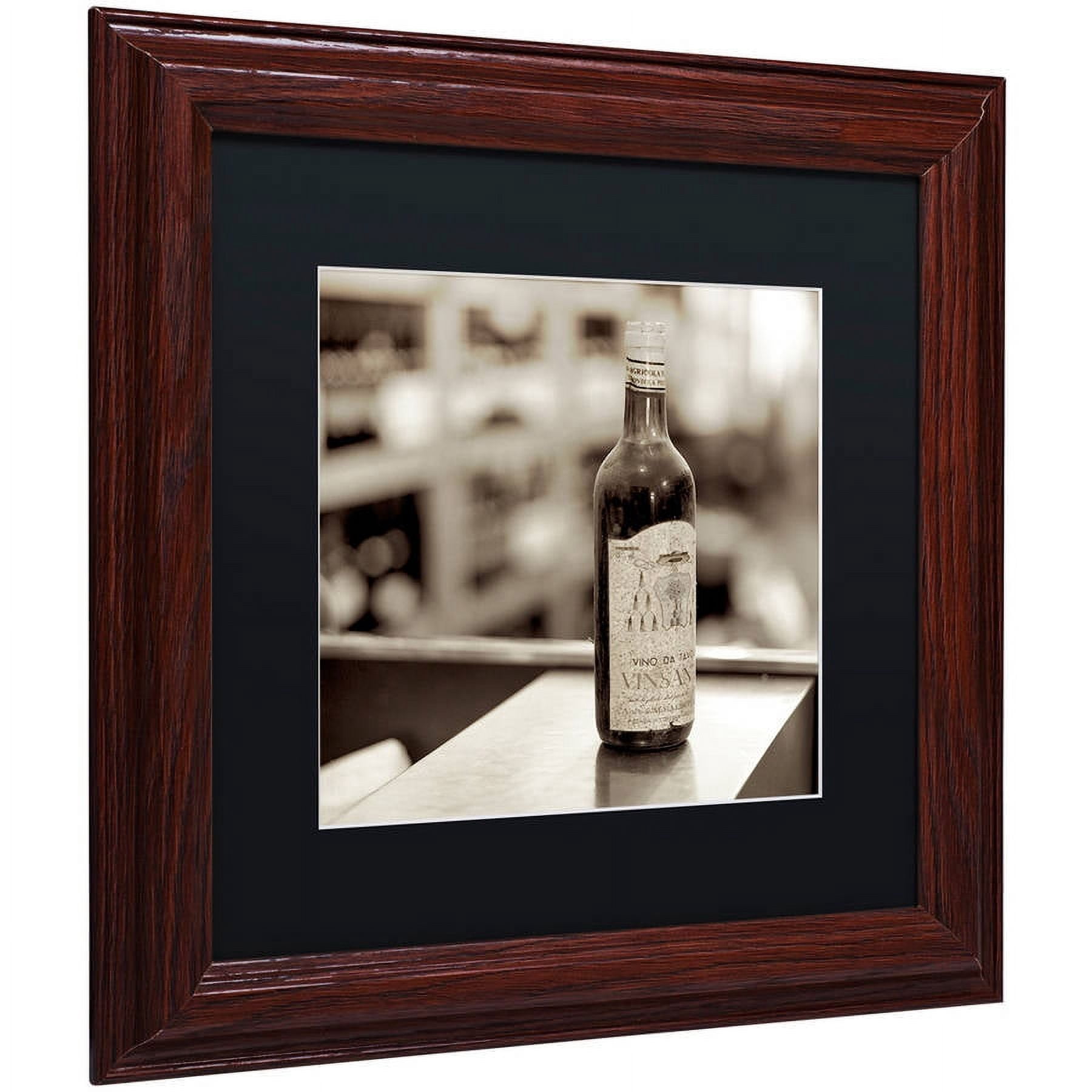 Trademark Fine Art "Tuscany Caffe III" Canvas Art by Alan Blaustein, Black Matte, Wood Frame