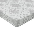 thumbnail image 2 of Ambesonne Grey Fitted Sheet, Damask Victorian Bohemian, California King, Grey, 2 of 3