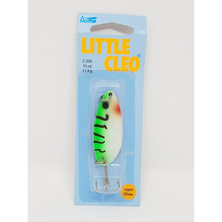 Hard & Soft Fishing Little Cleo 2/5 oz Hammered Neon Green Lure