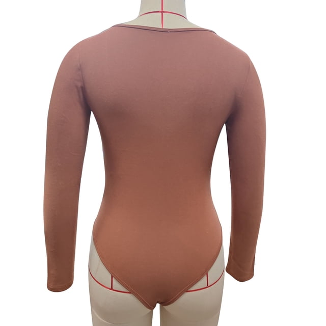 Body de manga larga para mujer, Body de manga larga para mujer Body de manga larga Top Body de manga larga para mujer Claridad notable