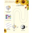 thumbnail image 6 of Sunflower Heart Necklace for Women Sterling Silver Sunflower Pendant Jewelry CZ April Birthstone Necklace Anniversary Birthday Gifts for Women Wife Mom Grandma Her, 6 of 6