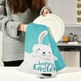 thumbnail image 2 of Cute Bunny Ear Kitchen Tea Towels Set of 4 Absorbent Hand Dish Towels, Rabbit Cute Easter Dishcloths Lint-Free 18x28 Inch Fast Drying for Cooking Baking Home Clean, 2 of 5