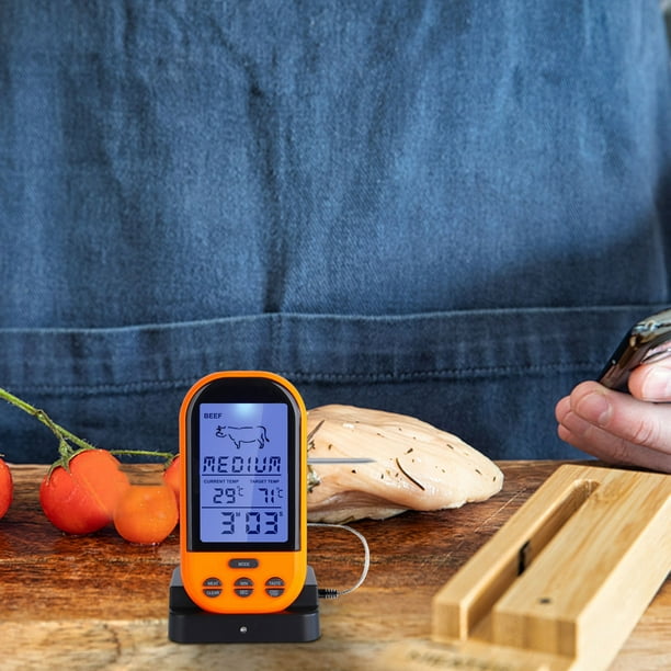 Thermomètre à viande numérique sans fil - BBQ à distance