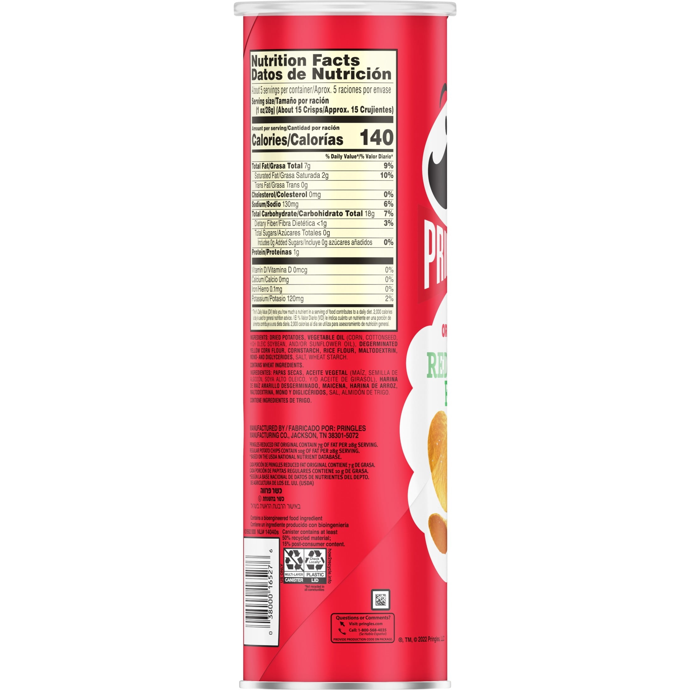 Pringles Reduced Fat Original