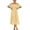 Yellow, variant on Women's Plaid Off Shoulder Tiered Midi Dress Flutter Short Sleeves Ruffle Neckline A Line Hem 95% Polyester 5% Spandex