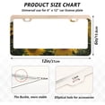 thumbnail image 3 of Coolnut Sunflower 2 Holes Car License Plate Frames 2PCS, Car License Plate Holder with Screw Caps Cover Set Automotive Exterior Parts Decoration for US Vehicles, 3 of 7