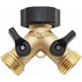 thumbnail image 1 of Y Connector Garden Hose Splitter, Premium Brass Garden Hose Adapter for Home Garden Use, Independent Switch, Pressure Resistant, Leak-Free, Versatile for Multiple Activities, 1 of 5