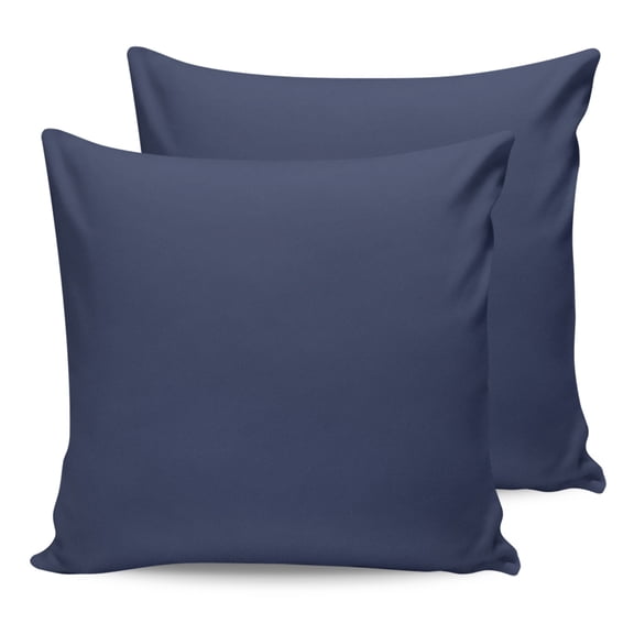 20x20 Pillow Covers Set of 2, Pure Dark Blue Throw Pillow Covers Decorative Couch Cushion Case, Simple Solid Color Microfiber Square Pillowcases for Bedroom Car Living Room