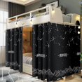 thumbnail image 2 of YOPTOP 2 Pieces 45*78in Bunk Bed Curtains Dorm Home Blackout Privacy Bed Cloth Curtain Shading Breathable Dustproof Bed Canopy with Rope and Buckles for Dorm Loft Bed Single Sleeper,b, 2 of 5