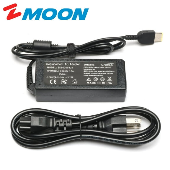 ZMoon 20V 3.25A 65W AC Adapter for Lenovo ThinkPad Edge E431 E531 11e L440 L540 S431 Laptop Power Cord