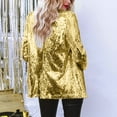 thumbnail image 4 of Brnmxoke Clearance Sale Women Sequin Jacket Glitter Sparkle Open Front Casual Long Sleeve Blazer Coat,Sparkly Evening Blazer Jacket for Women Elegant Trendy Dressy 2024, 4 of 7