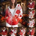 thumbnail image 6 of Towmus Halloween Sweatshirts for Women Graphic Long Sleeve Shirt Full Zipper Lapel Casual Pullover Top, Drawstring Hooded Jackets XS-6XL, 6 of 6