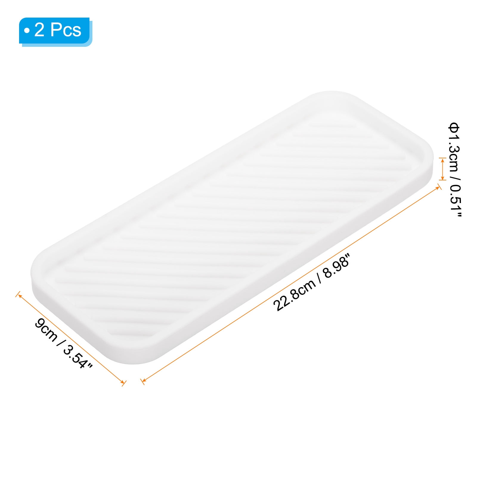 Unique Bargains Silicone Soap Tray Dispenser Jewelry Organizer White