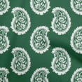 thumbnail image 1 of oneOone Cotton Flex Dark Green Fabric Asian Paisley Block Sewing Material Print Fabric By The Yard 40 Inch Wide, 1 of 4