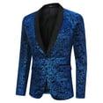 thumbnail image 2 of Yesfashion Mens Floral Tuxedo Suit Jacket Stylish Dinner Blazer Jackets for Wedding Party Prom, 2 of 5