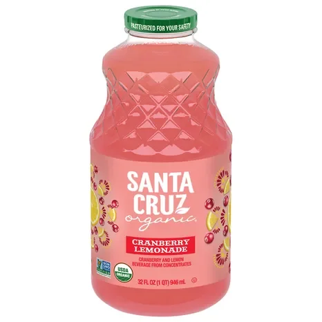 (Pack of 6) Santa Cruz Lemonade Cranberry Organic 32 Fo