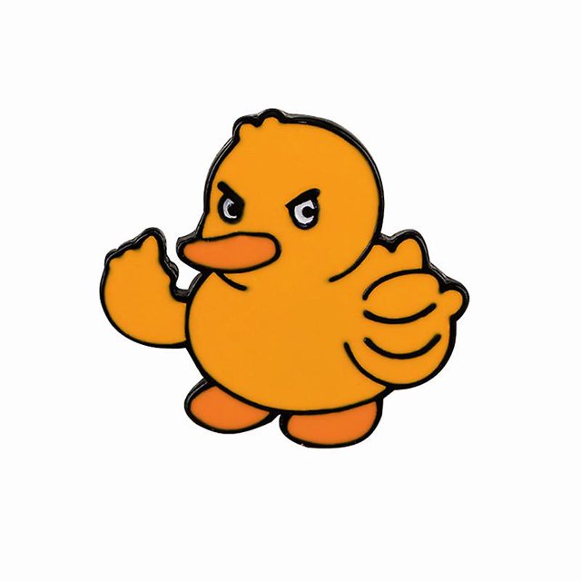 Broche de animal YONGSHENG estilo pato amarillo