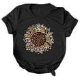 thumbnail image 3 of Pntutb Mujeres Casual Carta Impresión Mangas Cortas O-Cuello Camiseta Suelta Blusa tops Pntutb Pntutb-3383, 3 of 6