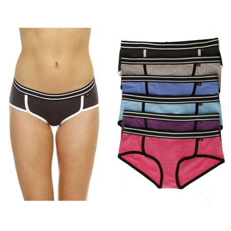 Just Intimates Cotton Panties / Bikini Underwear (Pack of 6)