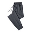 thumbnail image 2 of Migroa Mens Athletic Sweatpants with Zipper Pockets Men's Lightweight Hiking Pants Workout Gym Joggers Pants for Men Running Jogging Pants Dark Gray XL, 2 of 5