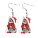 thumbnail image 5 of Aretes con temática de gato navideño Salvador Acrílico, 5 of 10