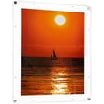 thumbnail image 1 of 8.5x14 inch magnetic  frame with chrome standoffs for wall mounting and removable  front, full frame size is 12.5x18 inches (magnet-109-8.5x14-69-1), 1 of 2