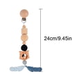 thumbnail image 2 of Wood Teether Baby Bed Hanging Rattles Toy Make Noise Bird Elephant Shape Crochet Beads Bracelet Pram Clip Baby Rattle, 2 of 4