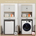 thumbnail image 6 of AENKYO Over-The-Washer Cabinet, Laundry Storage with Adjustable Shelf, Organizer for Compact Washers, Antique White, 6 of 9