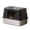 Black, variant on EIODEAR Enclosed Stainless Steel Cat Litter Box - Non-Stick Metal Pet Toilet with Top Exit & Odor Control, Anti-Tracking Covered Cat Pan, 19.7" L
