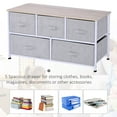 thumbnail image 6 of 40" L 5 Drawer Horizontal Storage Cube Dresser Unit Bedroom & Livingroom Organizer With Fabric Bins, 6 of 9