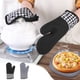 thumbnail image 1 of Juego de guantes de horno de silicona y almohadillas resistentes al calor | Guantes de horno grises antideslizantes 30x19cm | Forro duradero de algodón sarga | Aislamiento de cocina seguro para, 1 of 6