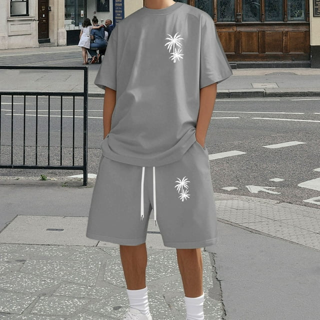 UANWENN T-Shirt à Manches Courtes Col Rond Imprimé Populaire Décontracté pour Hommes Tenue de Bal Costume de Smoking Costume Habillé pour Hommes Coupe Régulière Veste Ajustée pour Hommes Coupe Moderne