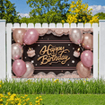 thumbnail image 6 of Pink Balloon Happy Birthday Banner Decorative Glitter Design Easy Setup for Party Background Celebration Holiday Event, 6 of 7