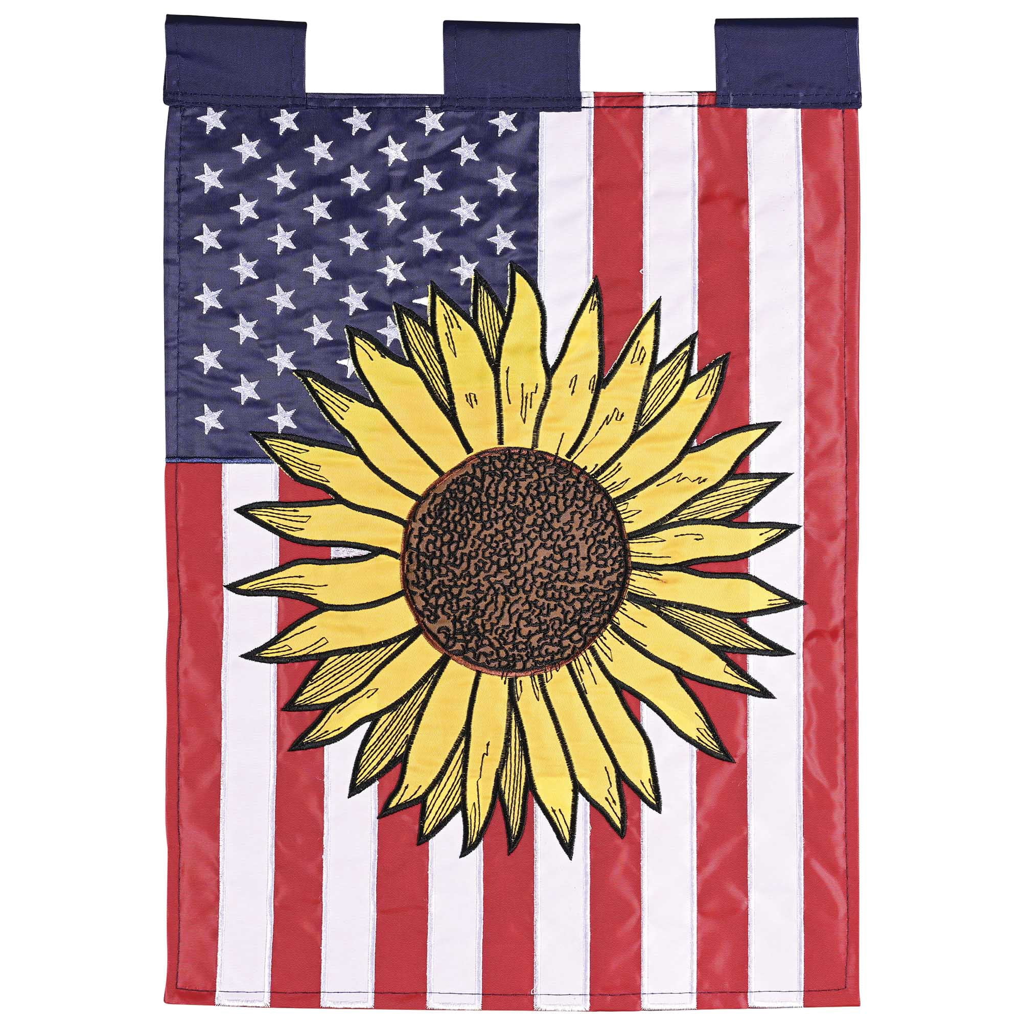Dicksons Magnolia Garden Outdoor Flag Decoration For Garden, Yard, Or Walkway Standard 13 x 18, Weather Resistant Polyester, Patriotic Sunflower